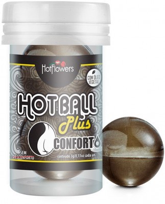 Анальный лубрикант на масляной основе Hot Ball Plus Conforto (2 шарика по 3 гр.)