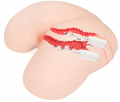 Мастурбатор-полуторс с двойным слоем материала и вибрацией Maria Onahole Real Vagina