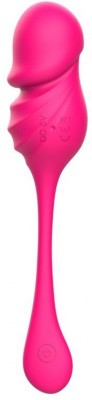 Розовое фигурное виброяйцо с пультом ДУ