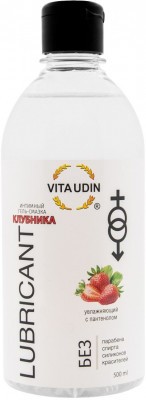 Интимный гель-смазка на водной основе VITA UDIN с ароматом клубники - 500 мл.