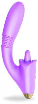 Фиолетовый вибромассажер Condice - 20,3 см.