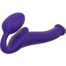 Фиолетовый безремневой страпон Silicone Bendable Strap-On - size S