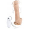 Телесный вибратор-ротатор на присоске Cesar Vibrator   Rotator - 17,5 см.