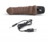 Коричневый вибратор-реалистик 6  Realistic Vibrator - 17 см.