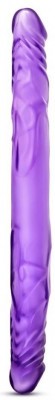 Фиолетовый двусторонний фаллоимитатор 14 Inch Double Dildo - 35 см. 