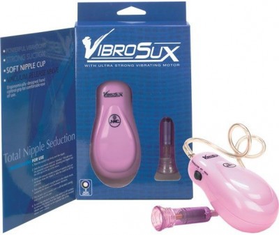 Розовый вибростимулятор для сосков VibroSux
