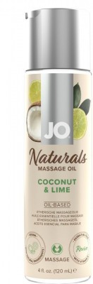 Массажное масло с ароматом кокоса и лайма JO Naturals Coconut   Lime - 120 мл.