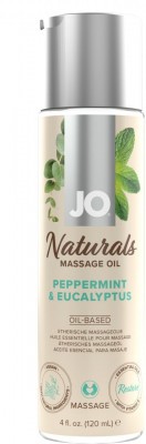 Массажное масло с ароматом перечной мяты и эвкалипта JO Naturals Peppermint   Eucalyptus - 120 мл.
