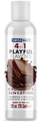 Массажный гель 4-в-1 Chocolate Sensation с ароматом шоколада - 29,5 мл.