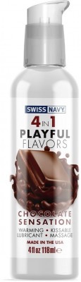 Массажный гель 4-в-1 Chocolate Sensation с ароматом шоколада - 118 мл.
