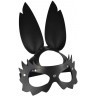 Черная кожаная маска  Зайка  с длинными ушками