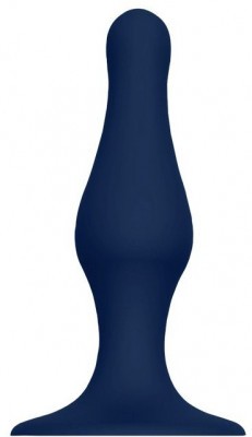 Синяя анальная пробка SILICONE PLUG LARGE - 15,6 см.