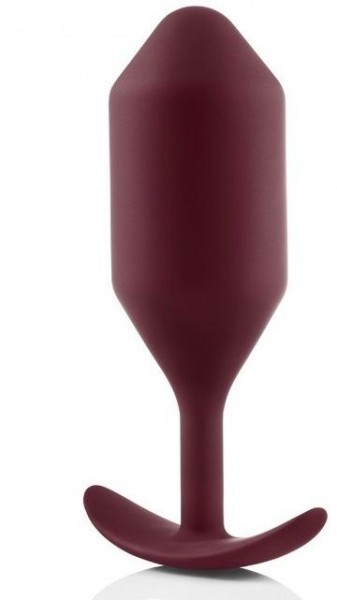 Бордовая пробка для ношения B-vibe Snug Plug 5 - 14 см.