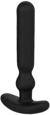 Черный анальный вибростимулятор Rechargeable Large Anal-T - 15 см.