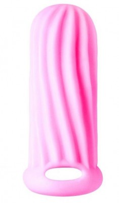 Розовый фаллоудлинитель Homme Wide - 11 см.
