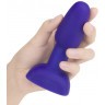 Фиолетовая анальная пробка с римминг-эффектом RIMMING PETITE - 12,4 см.
