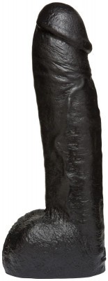 Черная насадка-фаллоимитатор Hung - 30,7 см.