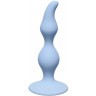 Голубая анальная пробка Curved Anal Plug Blue - 12,5 см.