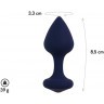 Темно-синяя анальная пробка Exo M - 8,5 см.