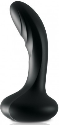 Черный массажер простаты Ultimate Silicone P-Spot Massager - 13,9 см.