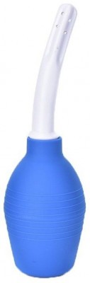 Синий анальный душ с изогнутым наконечником