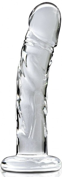 Прозрачный стеклянный фаллоимитатор Icicles №62 - 16,5 см.
