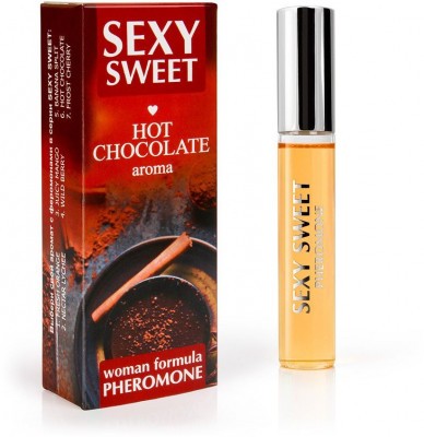 Парфюмированное средство для тела с феромонами Sexy Sweet с ароматом горячего шоколада - 10 мл.