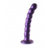 Фиолетовый фаллоимитатор Beaded G-Spot - 17 см.