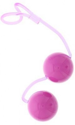 Фиолетовые вагинальные шарики на мягкой сцепке GOOD VIBES PERFECT BALLS