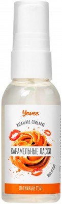 Съедобная гель-смазка Yovee «Карамельные ласки» с Д-пантенолом и вкусом Dulce de Leche - 50 мл.