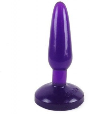 Фиолетовая анальная пробка с присоской - 15 см.