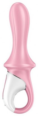 Розовый вибромассажер Air Pump Booty 5+ - 18,1 см.