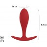 Бордовая анальная пробка Lito M - 8,9 см.