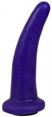 Фиолетовая гладкая изогнутая насадка-плаг - 13,3 см.