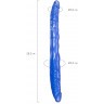 Синий двусторонний фаллоимитатор - 28,5 см.