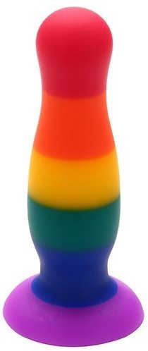 Разноцветная анальная пробка COLOURFUL PLUG - 12,5 см.