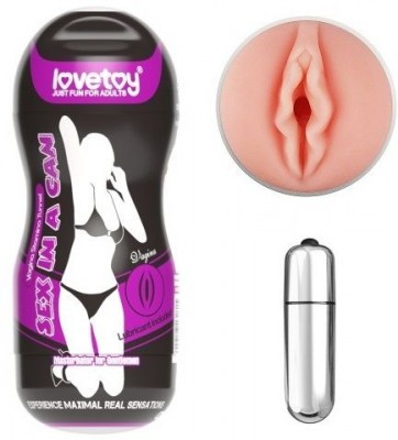 Мастурбатор-вагина Sex In A Can Vagina Stamina Tunnel Vibrating с вибрацией