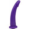 Фиолетовая гладкая изогнутая насадка-плаг - 20 см.