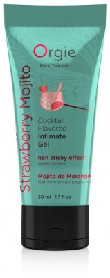 Съедобный интимный гель Orgie Lube Tube Cocktail Strawberry Mojito - 50 мл.