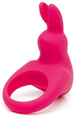 Розовое эрекционное виброкольцо Happy Rabbit Rechargeable Rabbit Cock Ring