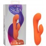 Оранжевый вибромассажер Stella Liquid Silicone Dual “G” - 17,75 см.
