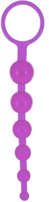 Фиолетовая анальная цепочка DRAGONZ TALE ANAL - 20 см.