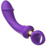 Фиолетовый изогнутый вибромассажер Moon Vibrator - 21,1 см.