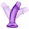 Фиолетовый фаллоимитатор на присоске SWEET N SMALL 4INCH DILDO - 11,4 см. 