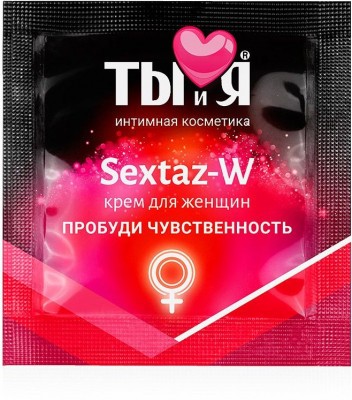 Возбуждающий крем для женщин Sextaz-W в одноразовой упаковке - 1,5 гр.