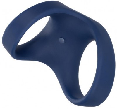 Синее эрекционное виброкольцо Rechargeable Max Dual Ring