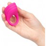 Розовое эрекционное виброкольцо с пультом Silicone Remote Pleasure Ring