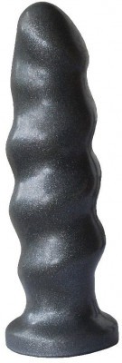 Черная насадка на трусики харнесс Platinum - 16 см.