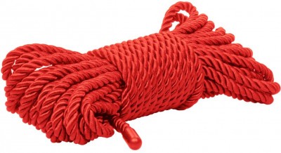 Красная мягкая веревка для бондажа BDSM Rope 32.75 - 10 м.