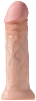 Фаллоимитатор-гигант телесного цвета на присоске 11  Cock - 28 см. 